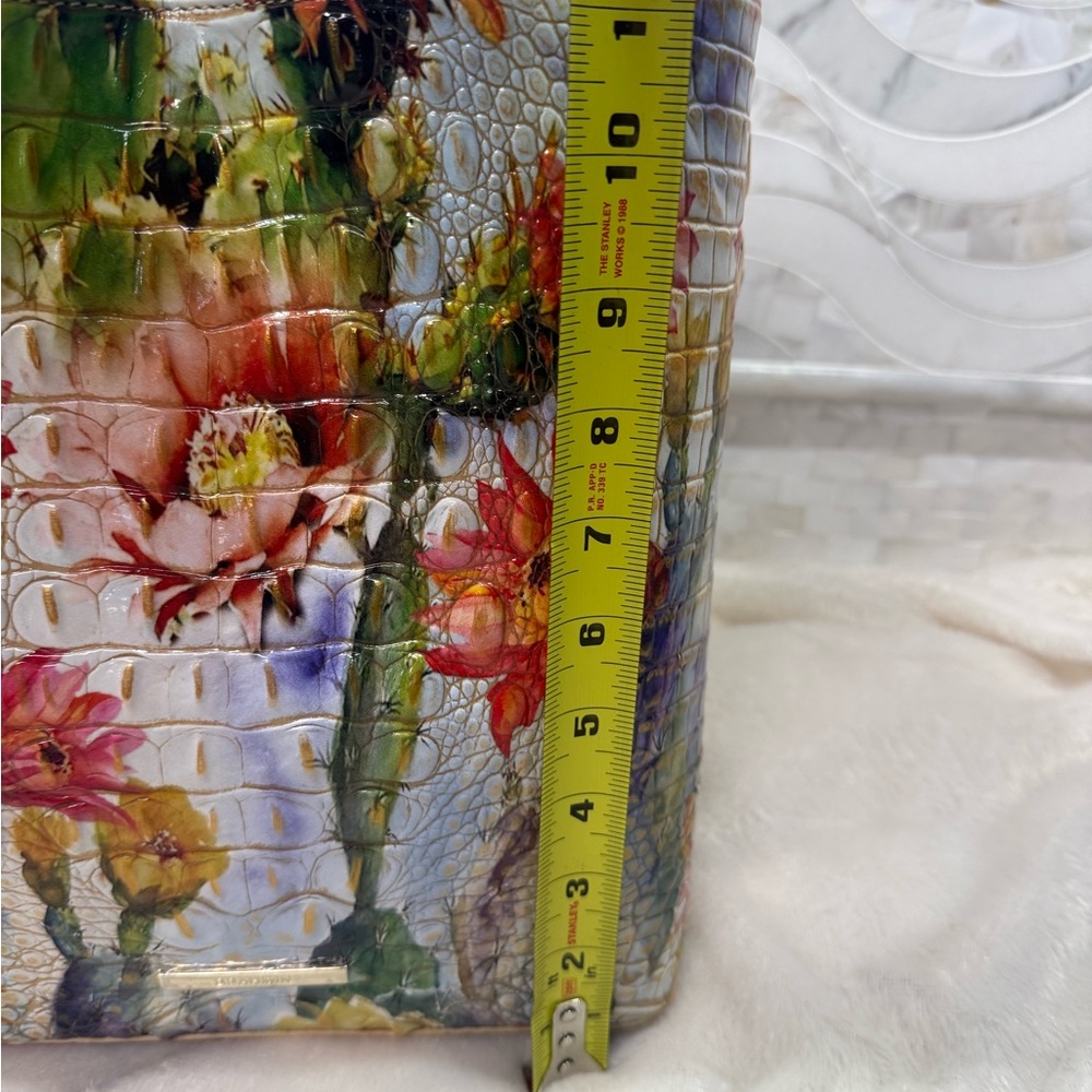Brahmin Floral Multicolor Croc-Embossed Shoulder Bag - Picture 10 of 10